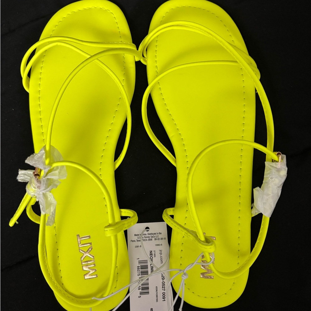 Mixit Women's Neon Yellow Sandals